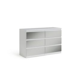 Argos Home Jenson 3+3 Drawer Mirror Chest of Drawers - White