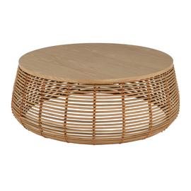 Habitat Hazel Rattan Round Coffee Table - Natural