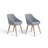 Argos Home Skandi Pair of Fabric Dining Chairs - Grey