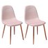 Argos Home Beni Pair of Velvet Dining Chairs - Blush