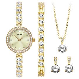 Sekonda Gold Watch, Bracelet, Necklace and Earrings Gift Set