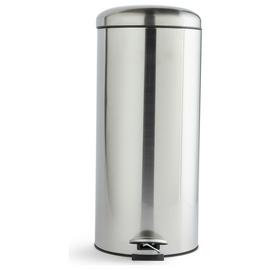Habitat 30 Litre Domed Pedal Bin - silver