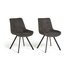 Argos Home Tribeca Pair of Microfibre Dining Chairs - Black