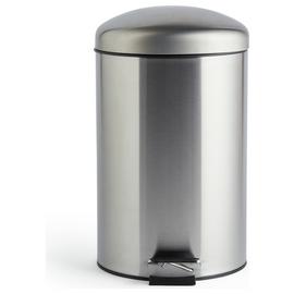 Habitat 12 Litre Domed Pedal Bin - Silver