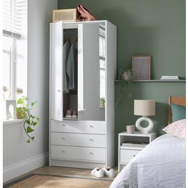 Argos Home Malibu 2 Door 3 Drawer Mirror Wardrobe