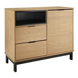 Argos Home Industrial Pine 1 Door 2 Drawer Sideboard-Natural