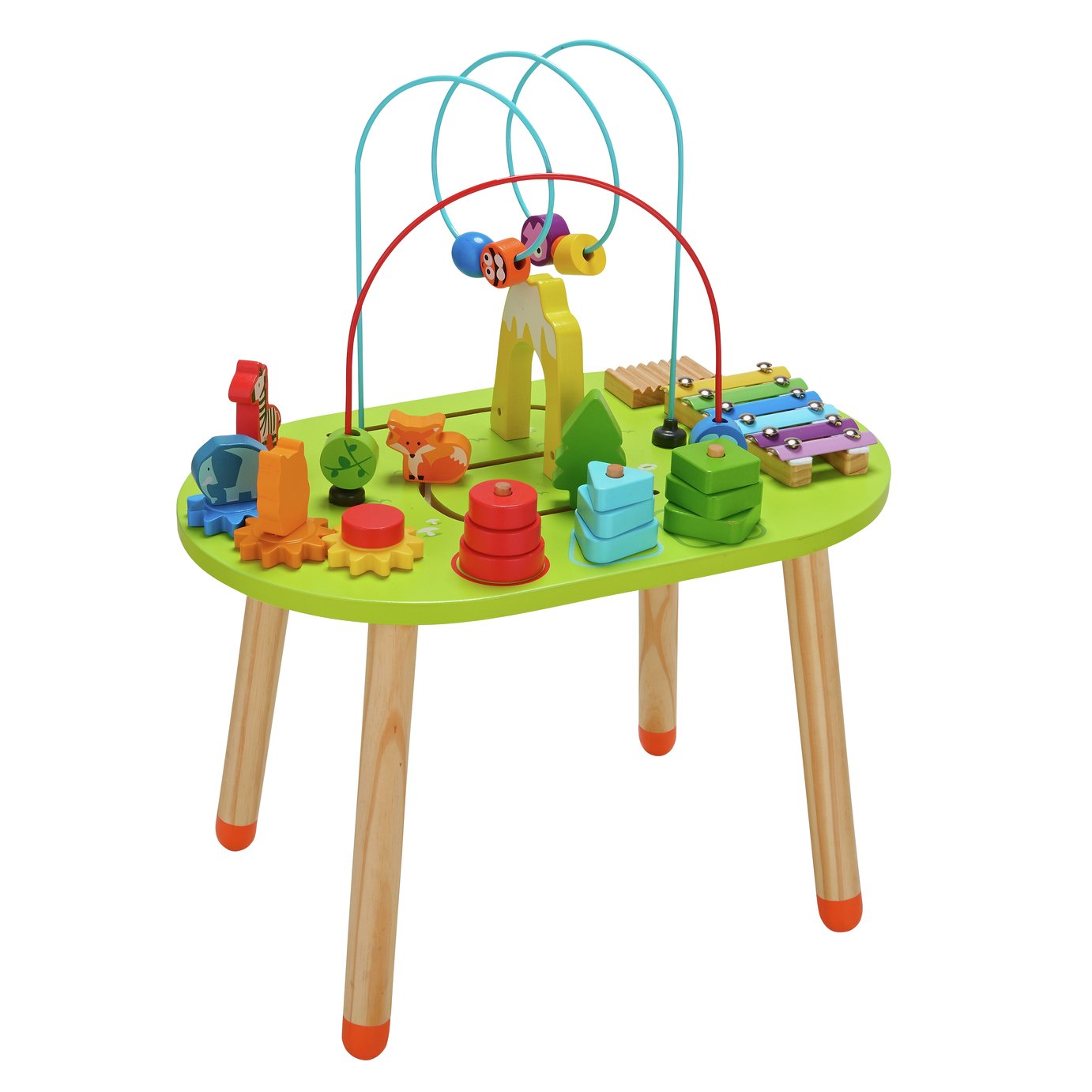 wooden activity table