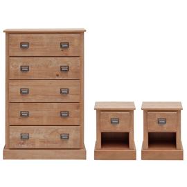 Argos Home Drury 2 Bedside Tables & 5 Drawer Chest Set