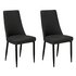 Argos Home Isla Pair of Faux Leather Dining Chairs -Charcoal