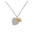 Moon & Back Sterling Silver Heart Pendant Necklace