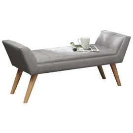GFW Milan Fabric Upholstered Bench - Grey