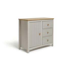 Argos Home Bournemouth 1 Door 3 Drawer Sideboard -Light Grey