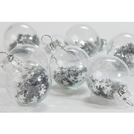 Argos Home Winters Cabin Silver Shaker Baubles - 12 Pack