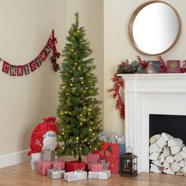 Habitat 6ft Pre lit Natural Look Pop Up Christmas Tree