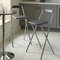 Argos Home Pair of Folding Metal Bar Stools - Black & Silver