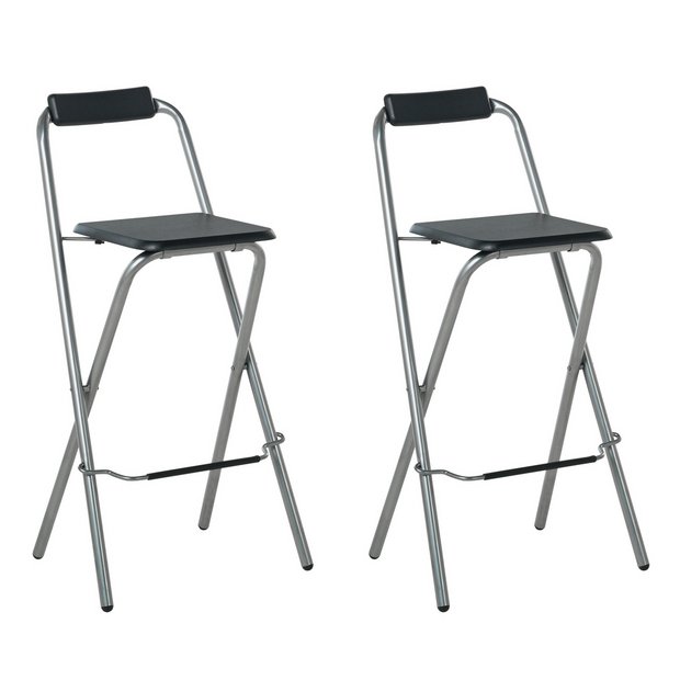 Folding store stool black