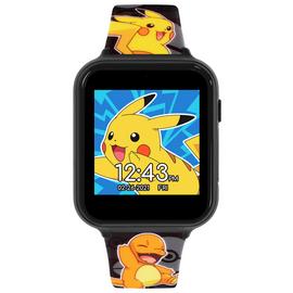 Pokemon Kid's Black Silicone Strap Smart Watch