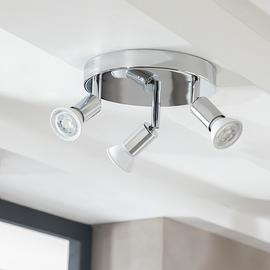 Argos Home Cromer 3 Spotlight Ceiling Plate - Silver