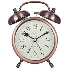 Acctim - Pembridge - Double Bell Alarm Clock - Antique Brass Best Price and Cheapest