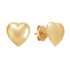 Revere 9ct Gold Puff heart Stud Earrings