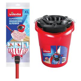 Vileda 10 Litre Microfibre Power Mop and Bucket Set