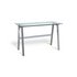 Argos Home Mirano Office Desk - Clear Glass