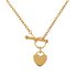 Revere 9ct Gold Mini Heart TBar 16inch Necklace