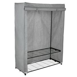 Argos Home Double Metal Framed Fabric Wardrobe - Grey