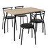 Argos Home Leon Oak Effect Dining Table & 4 Grey Chairs
