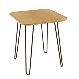 Argos Home Klark Hairpin End Table - Light Wood Effect