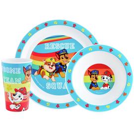 PAW Patrol Rainbow Kids Plastic Diner Set - Blue