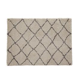 Argos Home Zig Zig Shaggy Rug - 160x120xm - Grey & Cream
