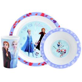 Disney Frozen Kids Plastic Dinner Set - Purple