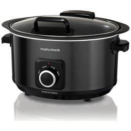Morphy Richards 6.5L Hinged Lid Slow Cooker - Black