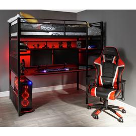 X Rocker Battle High Sleeper Gaming with XL Gaming Desk