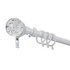 Argos Home Extendable Metal Glitter Curtain Pole - White
