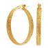 Revere 9ct Gold Plated Diamond Cut Hoop Earrings
