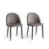 Argos Home Imogen Pair of Velvet Dining Chairs - Grey