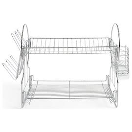 Argos Home 2 Tier Wire Dish Drainer - Silver