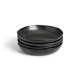 Habitat Preto 4 Piece Stoneware Pasta Bowls - Black
