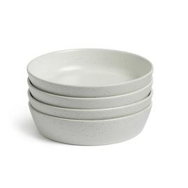 Habitat Addison 4 Piece Stoneware Pasta Bowl - White
