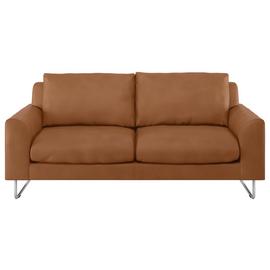 Habitat Lyle Leather 2 Seater Sofa - Tan