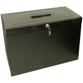 Cathedral Foolscap Metal Box File - Black