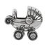 Moon & Back Sterling Silver Baby Carriage Charm