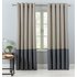 Argos Home Printed Border Lined Eyelet Curtains - Natural