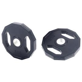 Pro Fitness Olympic Rubber Weight Plates 2 x 5kg