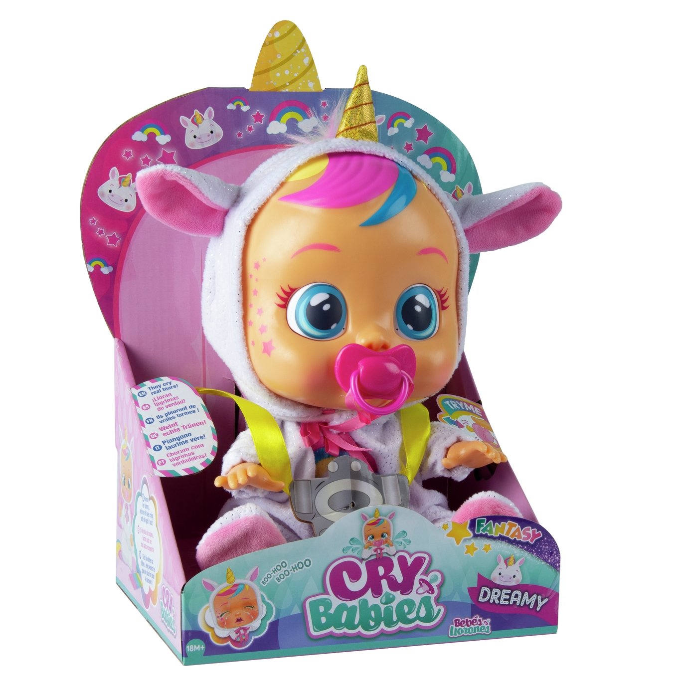 cry baby unicorn doll