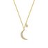 Amelia Grace Star and Moon Double Charm Pendant Necklace