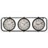 Hometime Metal Wall Clock with 3 Time ZonesBlack
