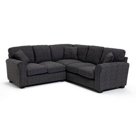 Argos Home Lisbon Fabric Corner Sofa - Charcoal